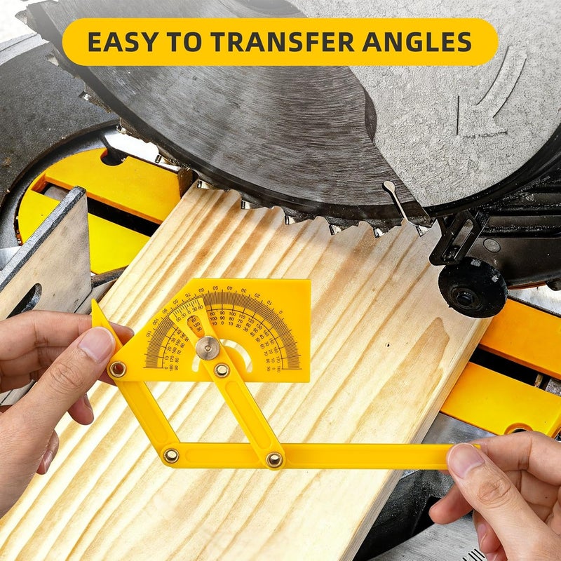 SYFLHYP 2 Pcs Protractor Angle Finders, Adjustable Protractors 0°-180° with Locking Nut(for Exterior, Interior, Bevel Angles), Portable Angle Measurement Tools for Carpenters & Woodworking Hobbyists & DIYer - Image 5
